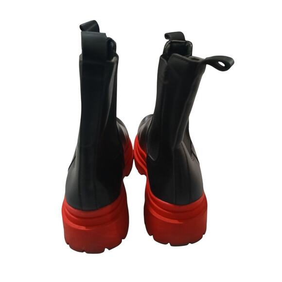 Zara Red & Black Boots 8" - Picture 3 of 5